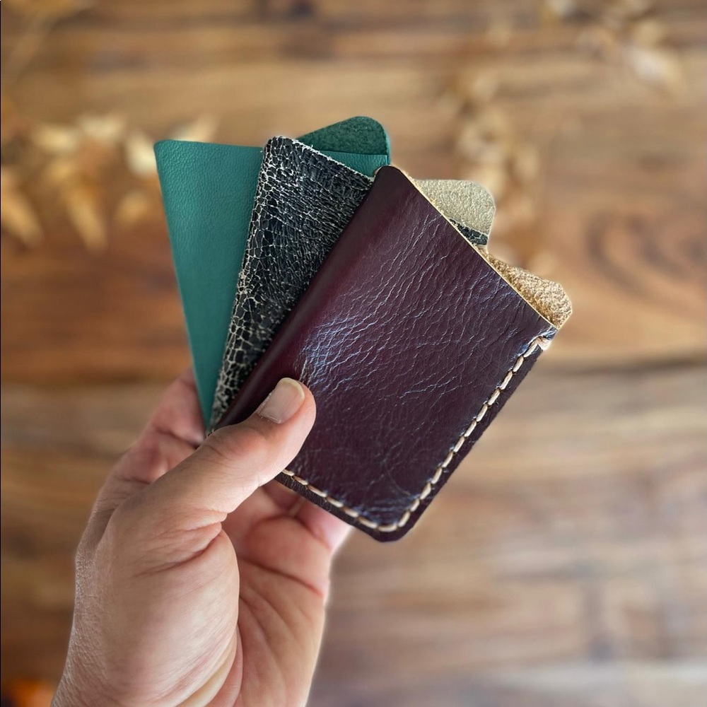 Leather card holder